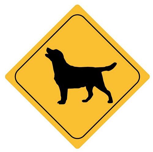 Autoaufkleber Sticker Achtung Hund, Aufkleber Kontur, Diverses