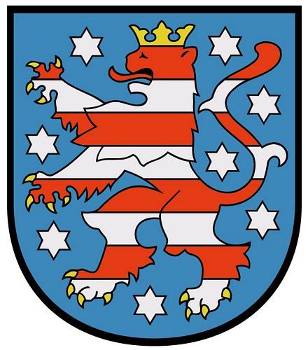 Wappenschild Aufkleber Sticker Thüringen