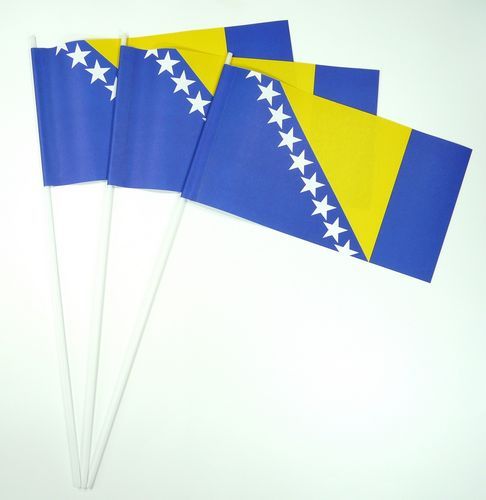 10 Papierfähnchen Bosnien Herzegowina Papierfahnen