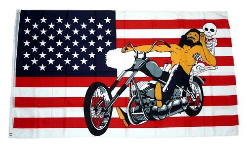 Fahne Hell of a Ride Motorrad Hissflagge 90 x 150 cm Flagge 