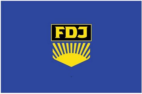 Fahnen Aufkleber Sticker DDR - FDJ