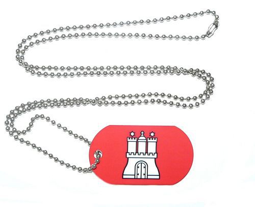 Erkennungsmarke Hamburg Dog Tag 30 x 50 mm Fahnen Flaggen