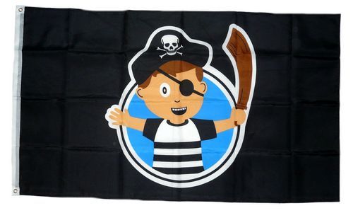 Fahne Pirat Party Kinderpirat Hissflagge 90 x 150 cm Flagge 