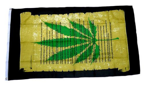 Fahne / Flagge Hanfblatt Marijuana 90 x 150 cm