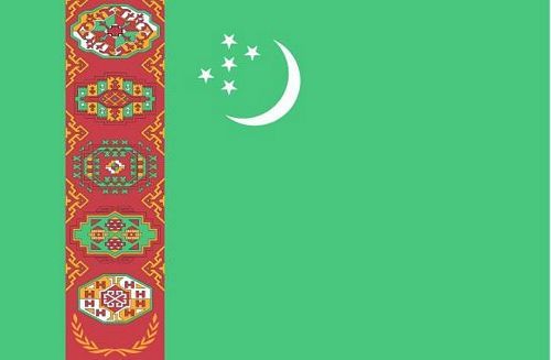 Fahnen Aufkleber Sticker Turkmenistan