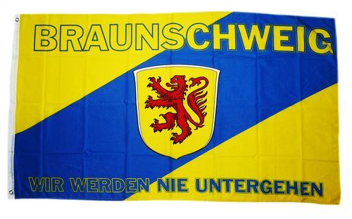Fahne / Flagge Braunschweig Wir werden nie untergehen 90 x 150 cm