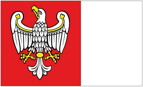 Flagge Fahne Polen Woiwodschaft Emland Masuren Hissflagge 90 x 150 cm