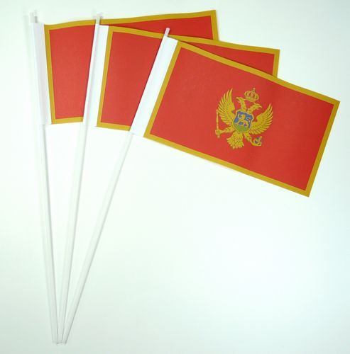 10 Papierfähnchen Montenegro Papierfahnen Fahne Flagge