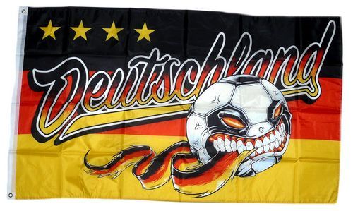 Fahne / Flagge Deutschland 4 Sterne Ball 90 x 150 cm