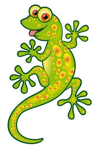 Aufkleber Sticker Lizard Eidechse Gecko grün