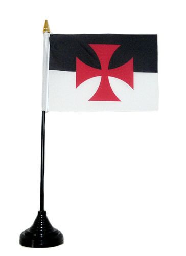 Tischfahne Kreuzritter Templer Kreuz 11 x 16 cm Flagge Fahne