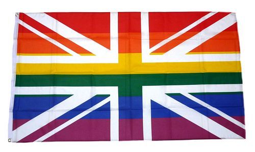 Fahne / Flagge Großbritannien Regenbogen 90 x 150 cm