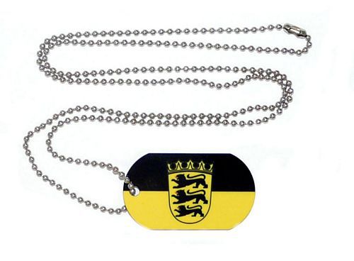 Erkennungsmarke Baden Württemberg Dog Tag 30 x 50 mm Fahnen Flaggen