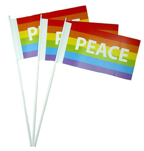 Papierfahnen Regenbogen Peace