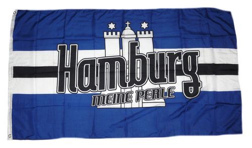 Fahne / Flagge Meine Perle Hamburg 90 x 150 cm