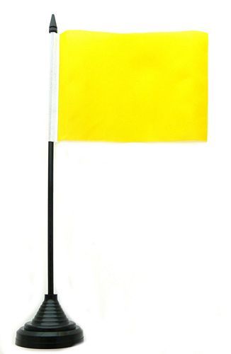 Fahne / Tischflagge Gelb NEU 11 x 16 cm Fahne