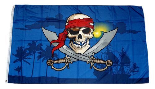 Flagge Fahne Pirat John Quelch Hissflagge 90 x 150 cm 