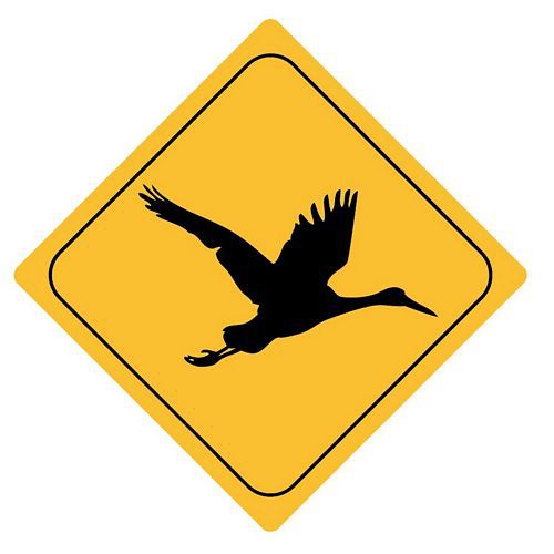 Aufkleber Sticker Achtung Storch Autoaufkleber