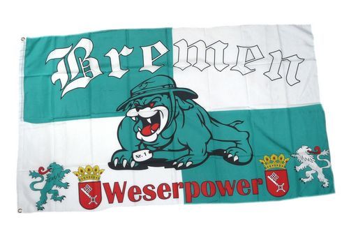 Fahne / Flagge Bremen Bulldogge 90 x 150 cm