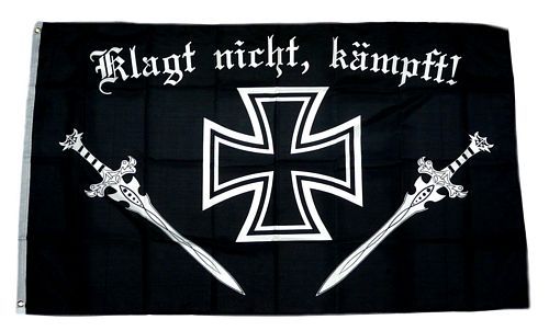 Fahne / Flagge Eisernes Kreuz Klagt nicht kämpft 90 x 150 cm