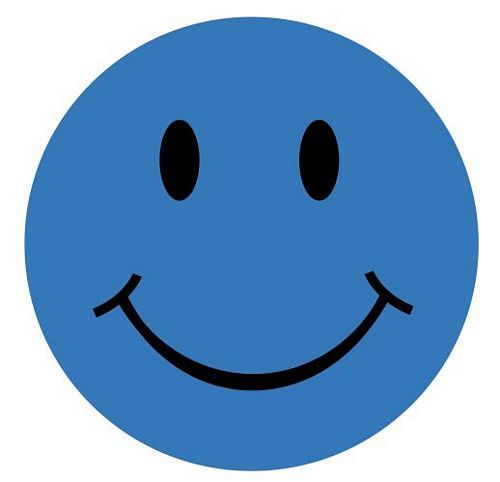 Aufkleber Sticker Smile blau