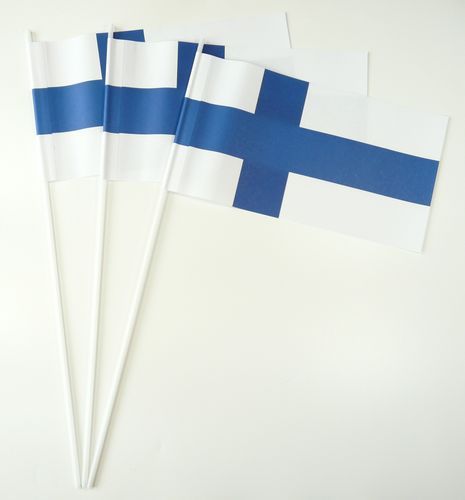 10 Papierfähnchen Finnland Papierfahnen Fahne Flagge