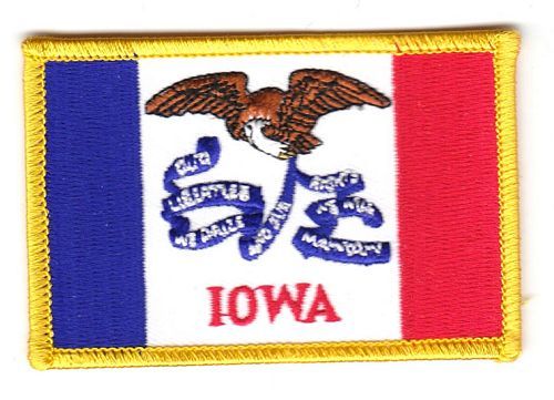 Fahnen Aufnäher USA - Iowa