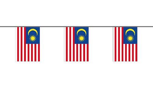 Flaggenkette Malaysia 6 m