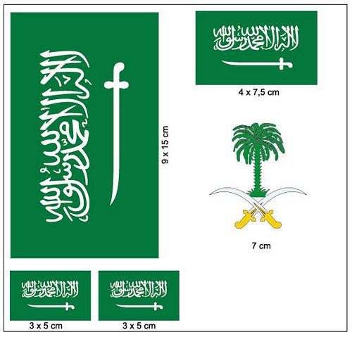 Fahnen Aufkleber Set Saudi Arabien