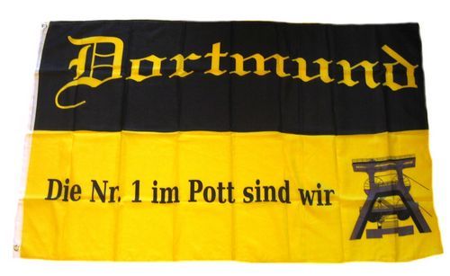 Fahne / Flagge Fußball Dortmund 90 x 150 cm