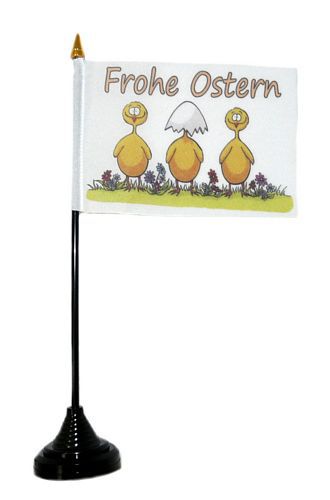 Tischfahne Frohe Ostern Eierschale NEU 11 x 16 cm Flagge Fahne
