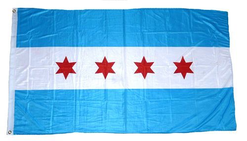 Fahne / Flagge USA - Chicago 90 x 150 cm
