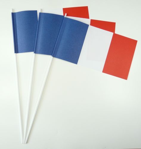 10 Papierfähnchen Frankreich Papierfahnen Fahne Flagge