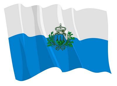 Fahnen Aufkleber Sticker San Marino wehend