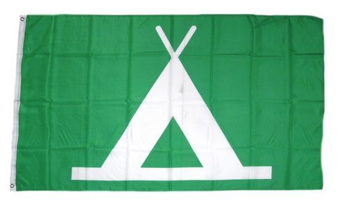 Fahne Flagge Achtung Camper Camping 90 x 150 cm 