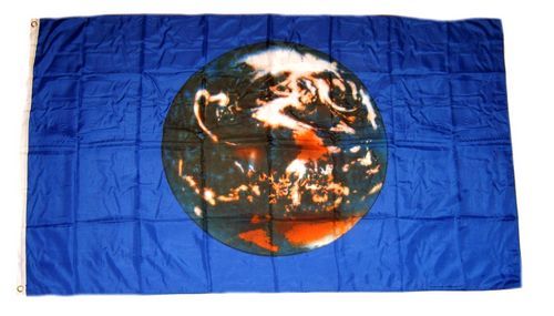 Fahne / Flagge Weltkugel Erde 90 x 150 cm
