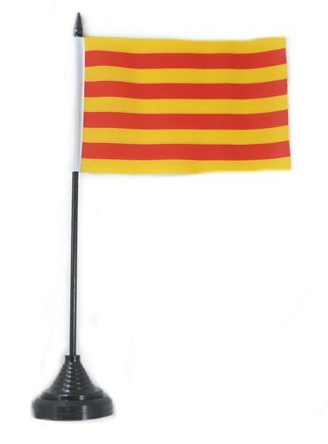 Fahne / Tischflagge Spanien - Katalonien NEU 11 x 16 cm Fahne