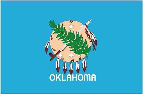 Fahnen Aufkleber Sticker USA - Oklahoma