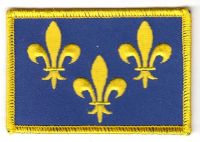 Fahnen Aufnäher Frankreich - Fleur de Lies Fahnen Aufnäher Frankreich - Fleur de Lies