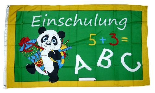 Fahne / Flagge Schulanfang ABC 90 x 150 cm