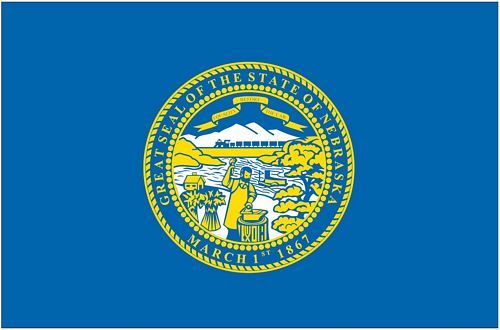 Fahnen Aufkleber Sticker USA - Nebraska