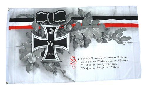 Fahne MADE IN GERMANY 1,5 x 0,9 m zwei Ösen Flagge Eisernes Kreuz NEU # F369 