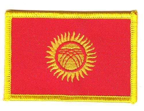 Fahnen Aufnäher Kirgistan